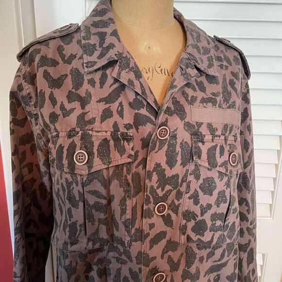 PISTOLA | jagged leopard print utility jacket S - Picture 10 of 11